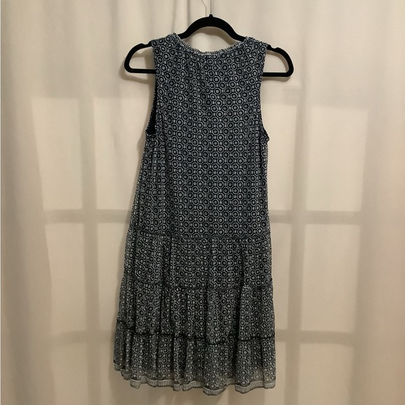 Max Studio boho mesh tank tiered ruffled hem dress - Picture 2 of 11